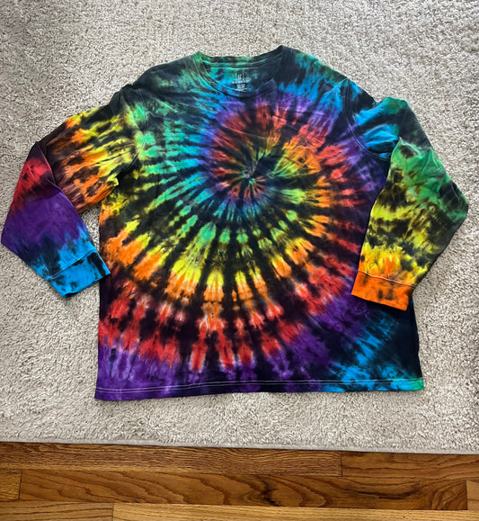 Rainbow with black Long Sleeves