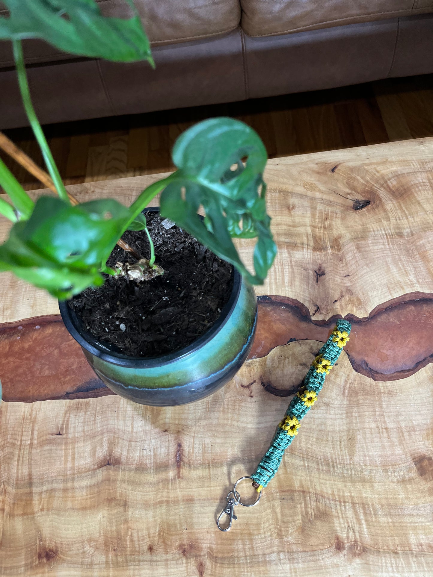 Macrame' Key Wristlet