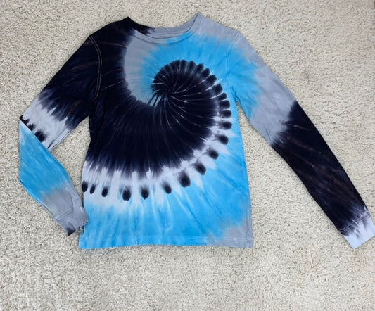 Spiral black, blue and gray