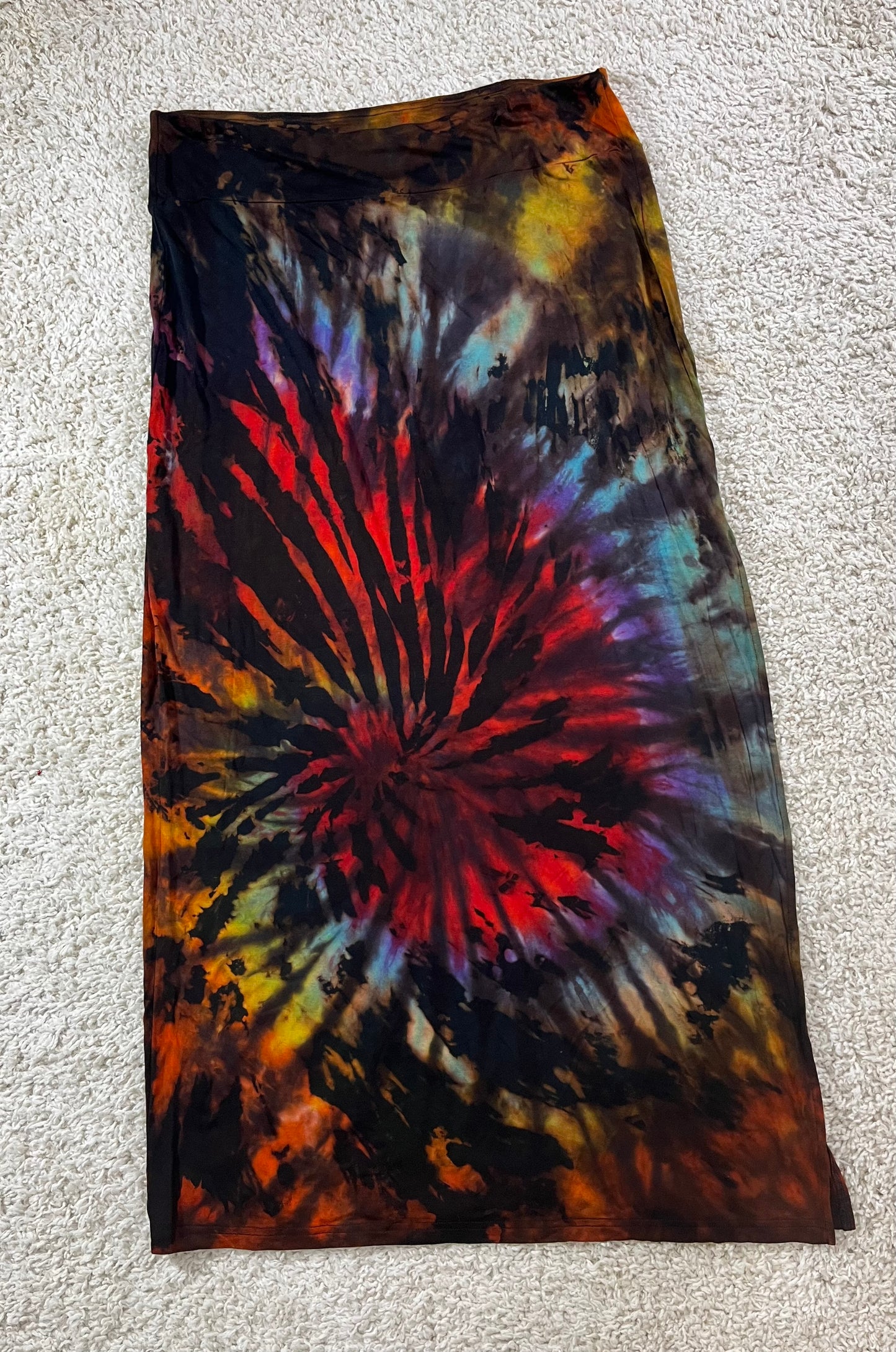 Reverse Dye Maxi Skirt