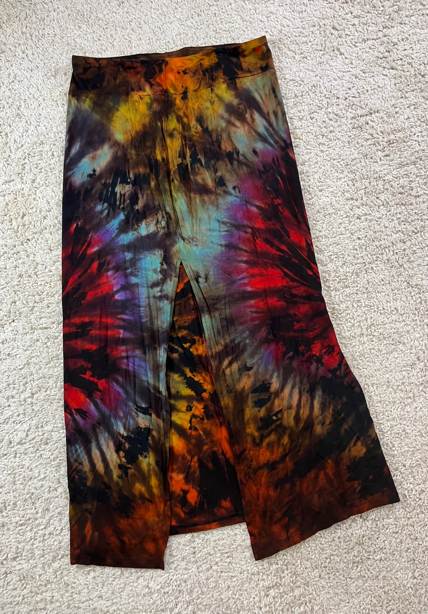 Reverse Dye Maxi Skirt