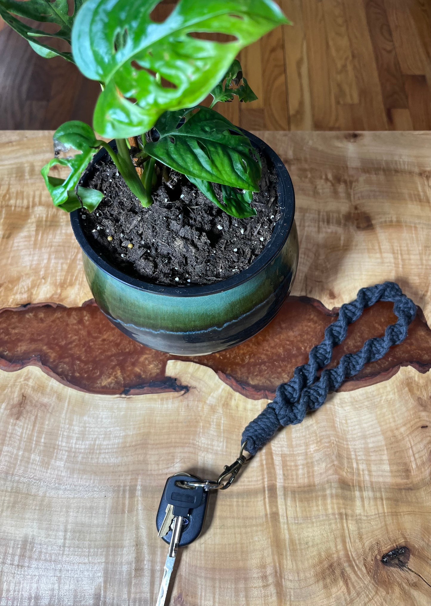 Macrame' Key Wristlet